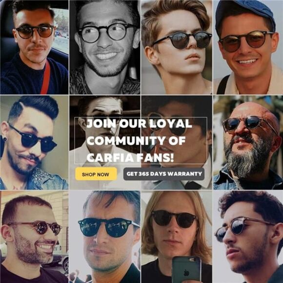 Retro Polarized Sunglasses for Men UV400 Protection Handmade Acetate - Picture 2 of 7